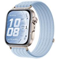 Nylon Loop Woven Strap for HUAWEI WATCH FIT 5 4 Pro Braided Comfortable Breathable Wristband for Huawei Watch Fit 5 4 3 Huawei Fit 5-4-3 šviesiai mėlyna spalva