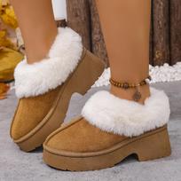 Luxury Faux Fur Snow Boots Women 2025 Winter Soft Thick Bottom Furry Ankle Boots Autumn Brand Designer Fluffy Shoes for Woman 36 ruda