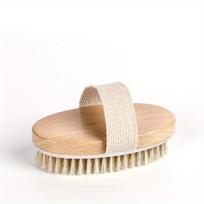 Dry Brush Body Brush, Exfoliating Body Scrub for Perfect Skin, Natural Bristle Dry Skin Brush for Cellulite Care beige