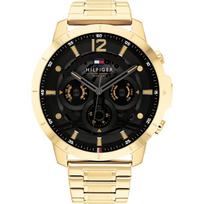 Tommy Hilfiger 1710511 vyriškas laikrodis Auksinė apyrankė Juodas ciferblatas 50mm + dėžutė