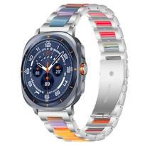 For Samsung Galaxy Watch Ultra/Ultra 2025 xDfind Three Beads Metal Resin Watch Band