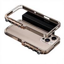 New Arrival 2025 Heat Dissipation Frame protection Hand Strap Aluminum Alloy Metal Phone case Cover for iphone 16 Pro Max 15 Pro For iPhone 16 auksas