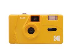 Kodak M35 35mm Film Camera Fixed Easy to Use (Yellow) - Focus, Reusable, Built-in Flash,