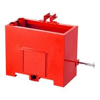 Ballast Box, 3-Point Category 1 Tractor Ballast of 363 kg Capacity, with Standard 55 mm Hitch Receiver, Heavy-Duty Steel 0.09 m³ Large Volume Durable