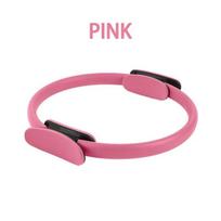 Yoga Assisted Pilates Circle Pelvic Floor Muscle Trainer for Beautiful Legs, Hips, Elastic Fitness Resistance Ring pink