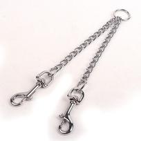 Dvipusė metalinė šuns pavadėlė mažiesiems ir vidutinio dydžio šunims 3.0mm x 50cm balta