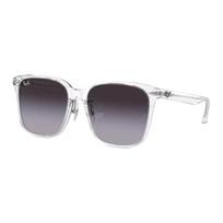 Ray-Ban Logo Plate Frame Square Sunglasses Unisex Couple Clear Colour 57 skaidri