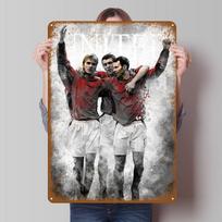 Manchester United Metal Signs Sport Poster House Decorations Living Room Decoration Custom Tinplate Sign for Wall Art Decoration 7.9x11.8In(20x30cm)
