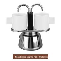 Stainless Steel Dual-Serve Moka Pot Set
