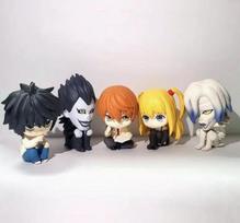 5pcs/set Anime Death Note Rem Ryuk Light Yagami L Misa Amane Cute Model Toys 5cm no box