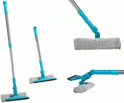 Alpina - 2 viename langų plovimo / valymo įrenginys su teleskopine rankena iki 89 cm