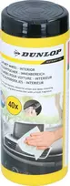 Dunlop - drėgnos servetėlės automobilio salono priežiūrai (40 vnt.)