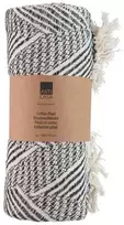 Articasa Arti Casa - Herringbone Cotton Blanket 130x170 cm (Juodas / Baltas)