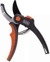 Black & Decker „Juodas & Decker“ Juodas ir Decker – sodo žirklės gėlėms / gyvatvorėms su grūdinto plieno ašmenimis