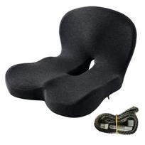 Memory Foam Seat Cushion with Back Support, L Shaped Car Office Chair Pad, Integrated Lumbar And Seat Cushion for Driving Desk