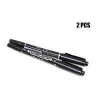 2Pcs/set Black/Red/Blue Ink Tattoo Skin Marker Pen Thin Pen Tip Dual-Tip Tattoo Makeup Pen  Writing juoda