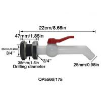 PVC 3/4 '' IBC water tank adapter, rainwater bucket faucet, garden irrigation water connection accessories, flange through plate (as the picture,3/4'')