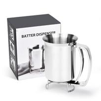 Stainless Steel Batter Dispenser 680ml Reusable Food Grade for Pancakes Waffles Cupcakes Easy Release Pourer Kitchen Tool sidabras