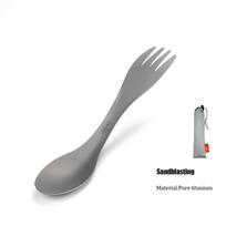 1/2Pcs Titanium Spork 2-in-1 Spoon Ultralight Cookware Portable Fork Knife Outdoor Camping Picnic Travel Eco-Friendly Flatware