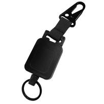 Retractable Duty Metal Carabiner Anti Lost Keychain Tactical Backpack Hooks Multi-purpose Steel Wire Badge Reels Outdoor Tools juoda