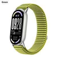 Nylon Loop Strap for Xiaomi Mi Band 10 9 8 Replacement Wristband Bracelet for Xiaomi Mi Band 9/ 10 /8 Watchband Accessories Mi Band 10 10NFC žalia