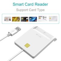 Factory Supply Portable USB Smart Card Reader Single Slot Plastic CAC ID SIM Card Reader for Office Government Use juoda
