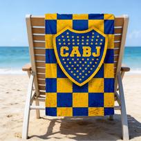Boca Football Club Printed Beach Towel, Super Soft Microfiber, Perfect Gift Birthday, for Pool, Beach, Travel, for family and friends 70cmx140cm(27x55inch)
