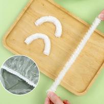 Vienkartinis maisto dangtis Šaldytuvo laikymas Plastikinė plėvelė Maistinis dangtelis Batų užvalkalas Dušo galvos apdangalas Dubenėlių dangteliai Maišelis 50pcs balta