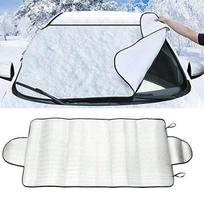 Magnetinė automobilio priekinio stiklo sniego danga žieminė ledo šalčio apsauga nuo saulės 150*70cm white