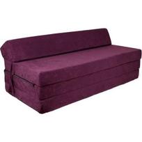 Sulankstomas čiužinys - Be pavadinimo - 200cm x 120cm x 10cm - Violetinis - Skalbiamas užvalkalas - 2 vietos violetinė