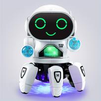 Elektrinis išmanusis robotas, galintis dainuoti ir šokti vaikams Kūdikių žaislai berniukams ir mergaitėms Kalėdų Helovino padėkos dovanos balta
