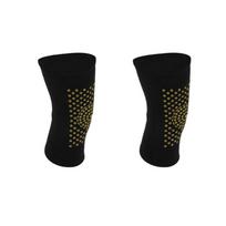 2 PCS Self-heating Knee Pads Improve Blood Circulation Breathable Warm Wormwood Knee Pads Socks S šalta juoda spalva