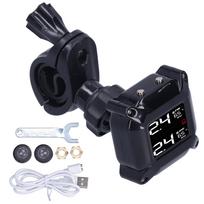 Tire Pressure Monitoring System USB Magnetic Charging with Sensors Universal for Motorcycles