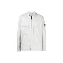 Stone Island Compass Zipped Shirt White Men Outerwear 771511710-V0061 XXL