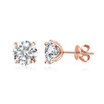 0.2-5ct Moissanite Stud Earring for Women Men Round D Color Diamond 925 Silver 18K Gold Plated Jewelry with 0.2 and 0.2ct(3.5mm)