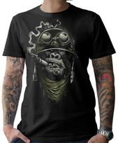 Biker T-Shirt Gorilla Monkey Motorcycle Chopper Bobber Old School Men'S Men  New Short Sleeve Cotton Print Plain T Shirt Tees... S įvairiaspalvis