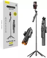 Blavec Selfie Stick Aliuminio Move AI Q-01 Auto pop tripod + remote control 1,80 metres (SSAQ01-APTRB180) juodas