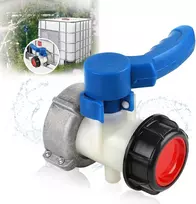 SWAWIS IBC konteinerio rutulinis vožtuvas DN50, aliuminis ir ABS, įvadas 75 mm, išvadas 50 mm