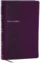 KNYGA Zondervan NKJV Personal Size Large Print Bible with 43,000 Cross References, Violetinė Leathersoft, Raudona Letter, Comfort Print