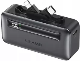 Nešiojamoji baterija USAMS XB-Series CD233 5000mAh PD 20W su USB-C / Lightning laidu, spalvota