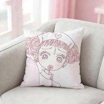 M-Miwako Sakurada P-Paradise Kiss Pillow Case For Sofa Living Room Home Office Decor Protective Cover Peach skin 18*18(CM)-1Pcs