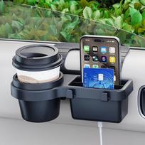 Non-Slip Car Cup Holder Phone Mount Detachable Hanging Storage Tray Wear Resistant for Car Side Door Window Outdoor Road Trip A