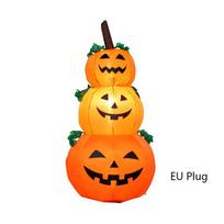 Playful 4ft Halloween Inflatable Pumpkin With Striking Led Lights Ideal For Outdoor Gatherings EU Plug