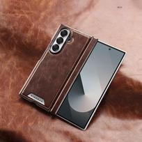 Applicable to Samsung zfold7 mobile phone case folding w26 all-inclusive anti-drop new fold6 ultra-thin Internet celebrity high-end leather case Samsung zfold 7