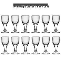 Chinese Style High-Foot Spirit Glass Set with Bamboo Rack