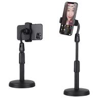 Lengvas stalinis trikojis, skirtas išmaniesiems telefonams iPhone Samsung su telefono laikikliu universalaus reguliavimo asmenukės lazdelės stovo laikiklis 36CM