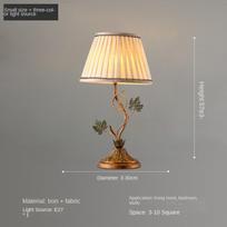 Amerikietiškas pastoracinis stalinis šviestuvas Prancūziškas minimalistinis kūrybingas retro svetainės šviestuvas miegamojo toršeras prie lovos tricolor light gray