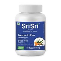 Turmeric with Black Pepper (60 tabs, 500 mg), Turmeric Plus Sri Sri Tattva