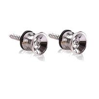 2pcs Guitar Pegs for Acoustic Electric Bass Ukulele Guitar Strap Buckle Lock Pins Metal Guitar Strap Buckle Button