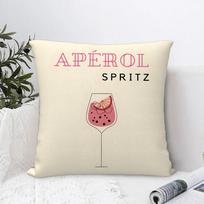 Home Decor Aperol Spritz Themed Decorative Pillow Covers Pattern Cushion Cover Suitable For Sofa Bedroom Car Pillow Cover Peach skin 18*18(CM)-1Pcs